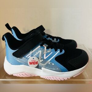 New Balance Rave Run V2 Wide NB Blue Black Kids Preschool Casual Shoe Sz 1  WOW